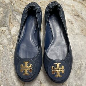 Tory Burch Reva Ballet Flats Blue Patent leather Women’s size 9.5